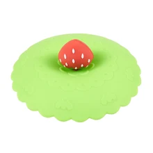 1 шт прекрасный Анти-пыль силиконовая фруктовая стеклянная крышка для чашки Герметичная крышка для кофейной чашки Крышка герметичная Герметичная крышка чашки(зеленый