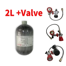 Pcp воздушный винтовочный бак мини 2L Дайвинг Scba бак 300Bar углеродного волокна цилиндр высокого давления и Pcp клапаны Сжатого Воздуха Пистолеты для охоты