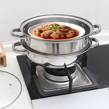 Горячий горшок из нержавеющей стали 18/2028 см, однослойный/двухслойный с ушками, посуда для пароварки, домашний кухонный суповый горшок, инструменты для приготовления пищи