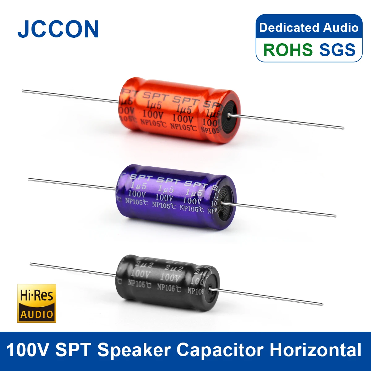 10Pcs 100V SPT Speaker Capacitor Horizontal Frequency Divider Crossover