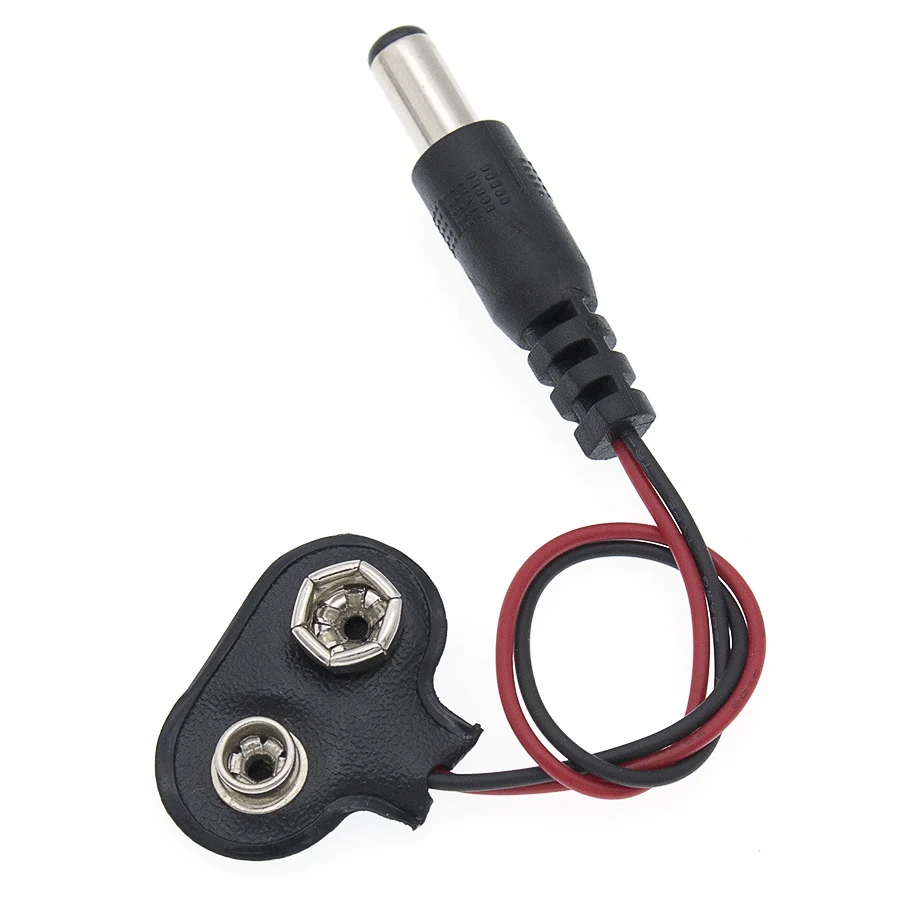 9V DC Battery Power Clip Connector Cable Jack Plug For Audino 