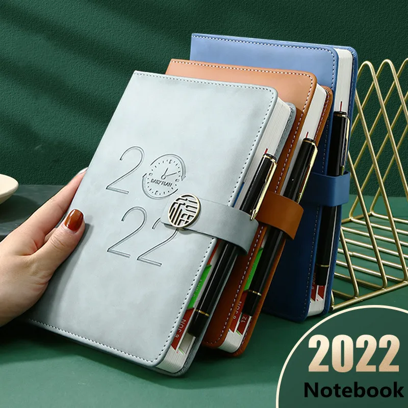 

A5 Schedule Book 2022 System Plan Book Clock-in Calendar Book Study Diary Notepad Business Office Notebook Birthday Gift