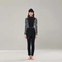 YONGSEN женский скромный купальник Мусульманский купальник Буркини ислам купальник бикини полный охват хиджаб пляжная одежда