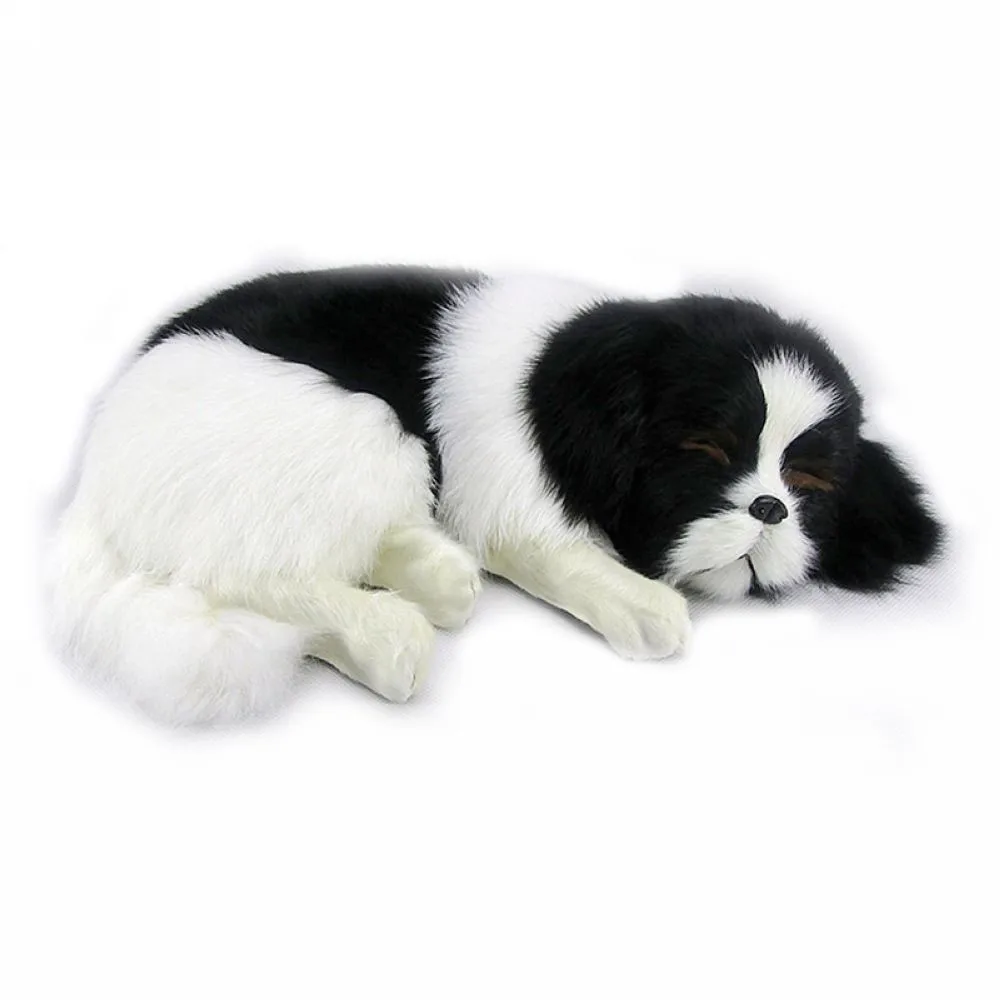 Lifelike Animal Plush Spotted Dog Toy Stuffed Simulation Golden Retriever Pet Animal Dog Decoration Gift 35x25x14cm DY80046