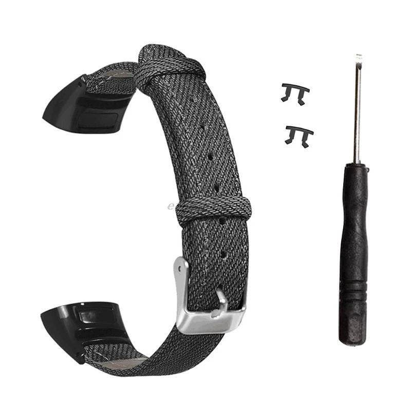 Джинсовый ремешок для часов из натуральной кожи сменный Huawei Honor Band 5/4 аксессуары