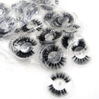 

30 pairs/pack 3D Mink Eyelashes with transparent circle tray not box Hand Made Full Strip Lashes Mink False Eyelashes Makeup set