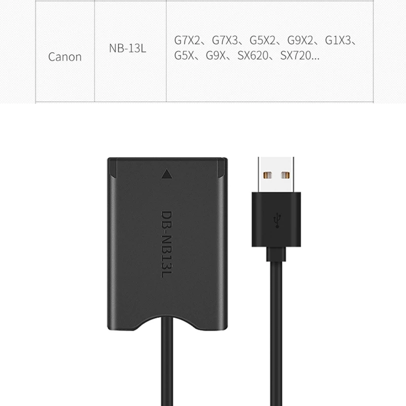 Usb 4.2v 2a Mais Dr110 Carregador Nb13l Acoplador para Falsa Bateria G7x Mark ii G1x G7x G5x - Image 4