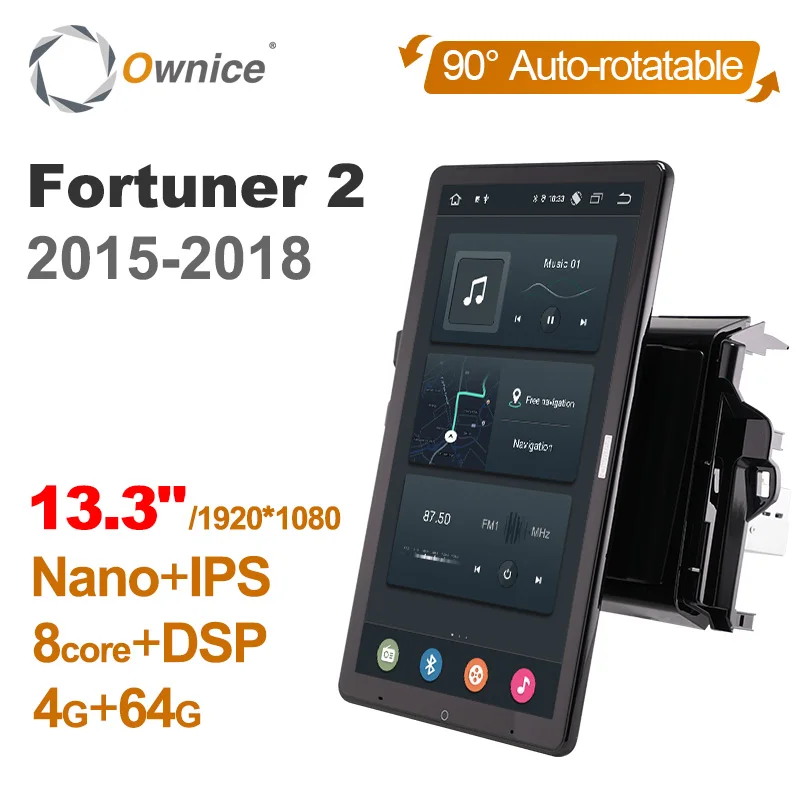 13 3 дюймов 1920*1080 Ownice 1 Din Android 10 0 автомобиль радио для Тойота Королла 2 2015 2018 аудио