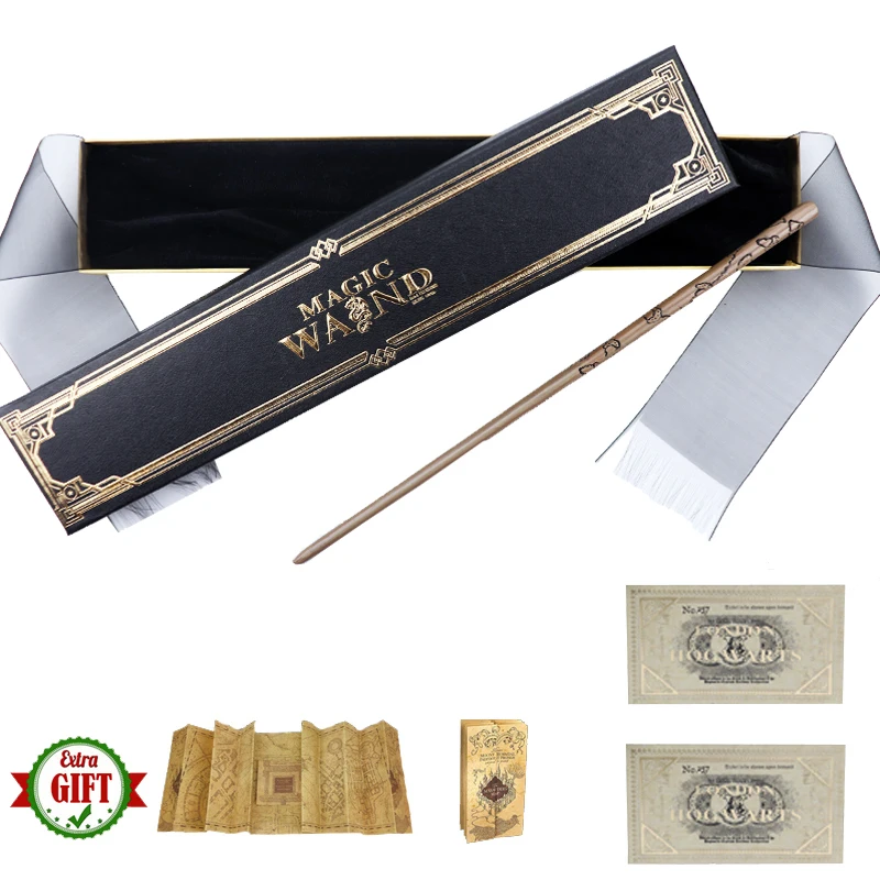 

New 41 Kinds Metal Core Luna Magic Wands Bellatrix Dumbledore Harried Magical Stick Map Ticket As Gifts With Ribbon Box Pack