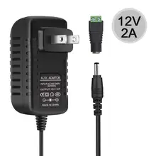 Светодиодные ленты огни, 2,1 мм X 5,5 мм DC12V 2A Питание адаптер переменного тока, AC100-240V для DC12V трансформаторы, переключение Питание для детей возрастом от 12V