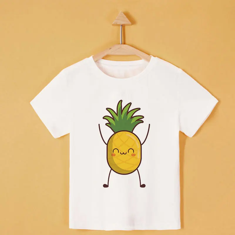 Новинка; Kawaii; футболки для мальчиков с рисунком авокадо, манго, арбуза; рубашка для маленьких детей; футболка с короткими рукавами; милая детская футболка для девочек - Цвет: 4314
