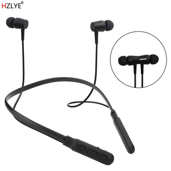 

5.0 Bluetooth Earphone Sports Neckband Magnetic Wireless earphones Stereo Earbuds Music Metal Headphones With Mic For All Phones