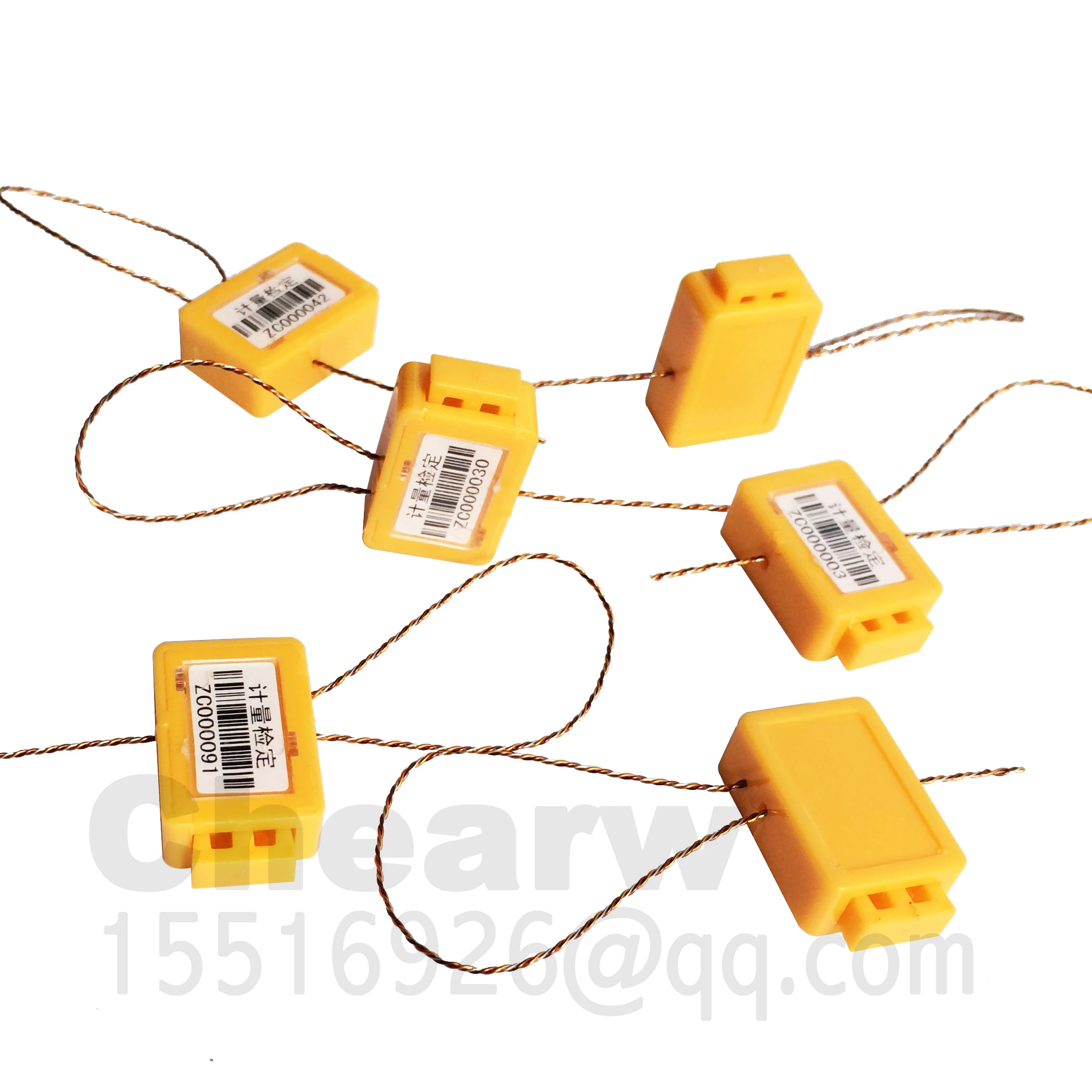 100piece Rectangle Bar Code Plastic Meter carry112mm wire Seal Manufacturer Good Quality Seals , Gas Seals , High Security Lock