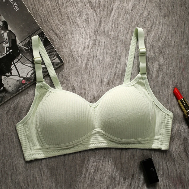 Conjunto de sujetador de algodón sexy Bralette sin aros Conjunto de ropa interior acogedora sin costuras Lenceria Conjunto de lencería de una pieza Calzoncillos Traje нижнее белье_voghion.com