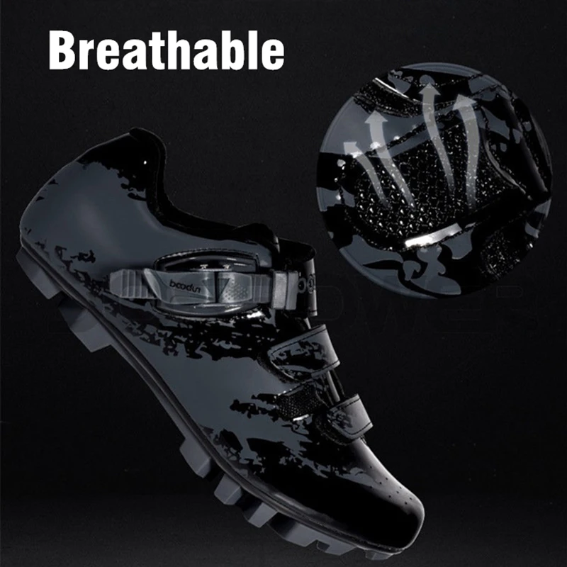 BOODUN, дышащий материал и водонепроницаемая обувь для шоссейного горного велосипеда, обувь для гоночного велосипеда MTB, обувь для велоспорта, Мужская самофиксирующаяся спортивная обувь для велосипеда