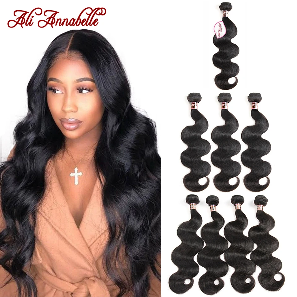 Ali Annabelle Hair 3 4 Indian Hair Body Wave Human Hair Bundles 3