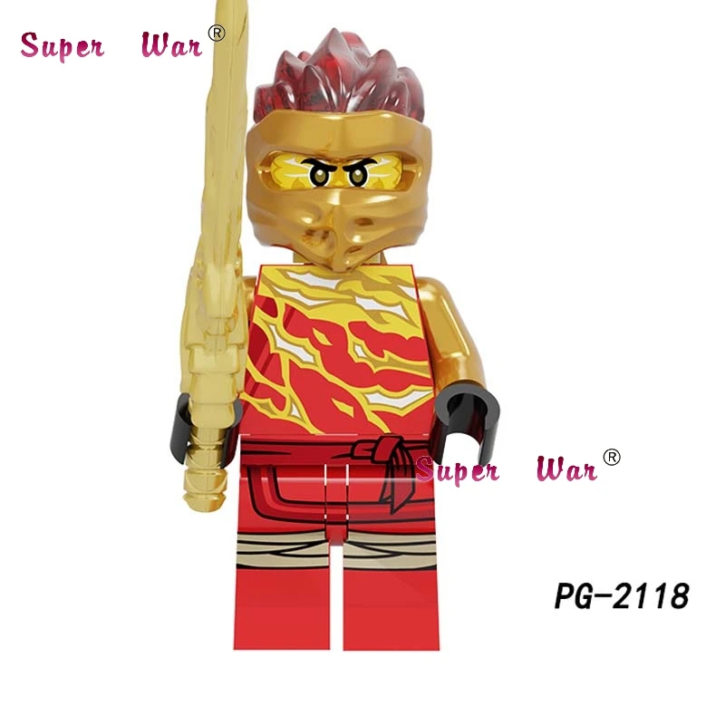 50pcs Model Building Blocks Jay Golden Kai Cole Llyod ZANE Pythor Snakes NYA COLE WU Gifts toys children - Color: PG2218