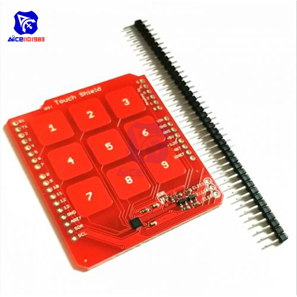 

diymore MPR121 Touchpad 9 Digital Buttons 3x3 Keyboard 9 Number Key Touch Shield with Pin