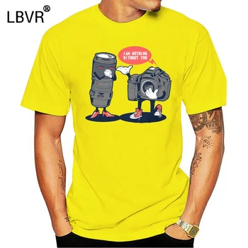 

Photography T-Shirt Mens Funny Photographer Camera Lens Top Nothing Without You Brand Fashion Tee Shirt