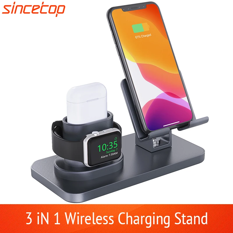 Зарядная док-станция 3 в 1 для iPhone11 X XR XS Max 8 7 6 Apple Watch Airpods Держатель зарядного