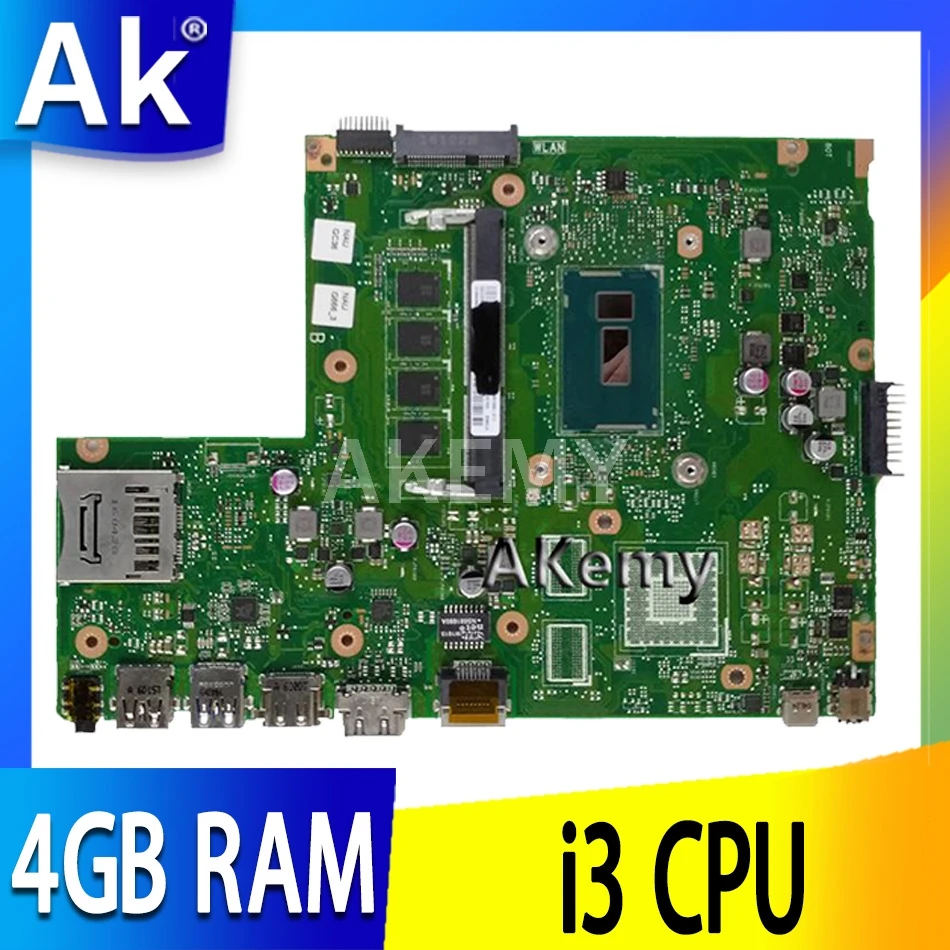 upgrade!!! with i3 CPU + 4GB RAM Free board For ASUS X540YA laptop motherboard integrated Main 100% teste | Компьютеры и офис