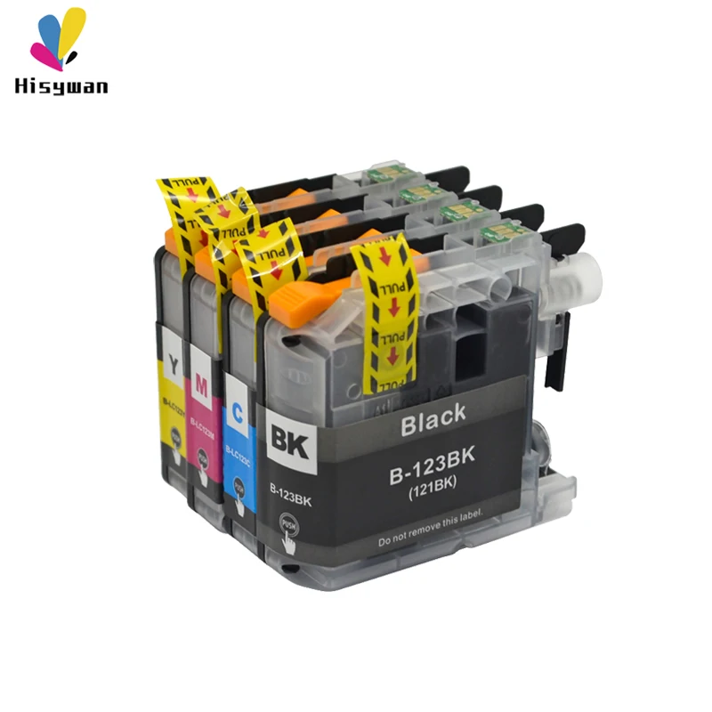 Hisywan LC123 чернильный картридж для принтера brother MFC-J4410DW J4510DW J4610DW J4710DW J470DW J6920DW J870DW J245 J650DW J6720DW J6520DW