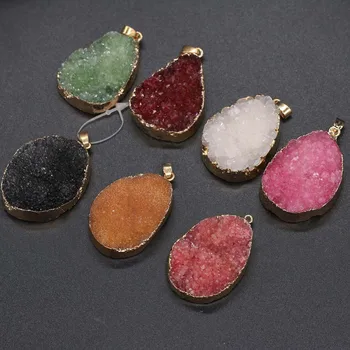 

Natural Stone Irregular shape Crystal cluster Pendant Exquisite Charms for jewelry making DIY necklace bracelet accessories