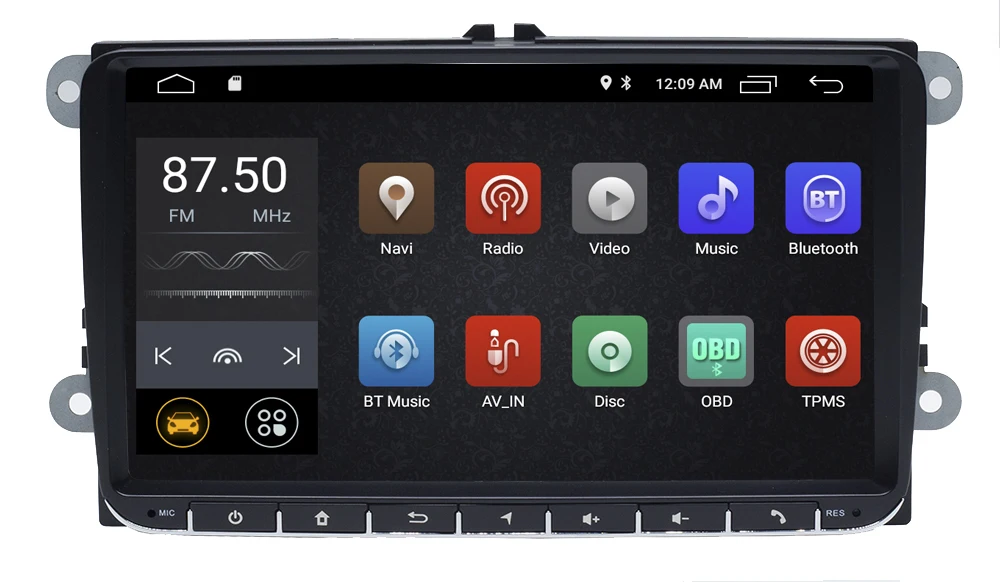Discount Android 9.0 Car Multimedia PLAYER for vw Seat Altea Toledo GOLF 5/6 Polo Passat B6 CC Tiguan Touran Stereo Radio GPS 17