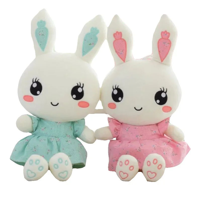 

Ao free Toy New Style Cute Floral Rabbit Plush Doll Wear qun tu Customizable OEM for a Girlfriend Birthday Gift