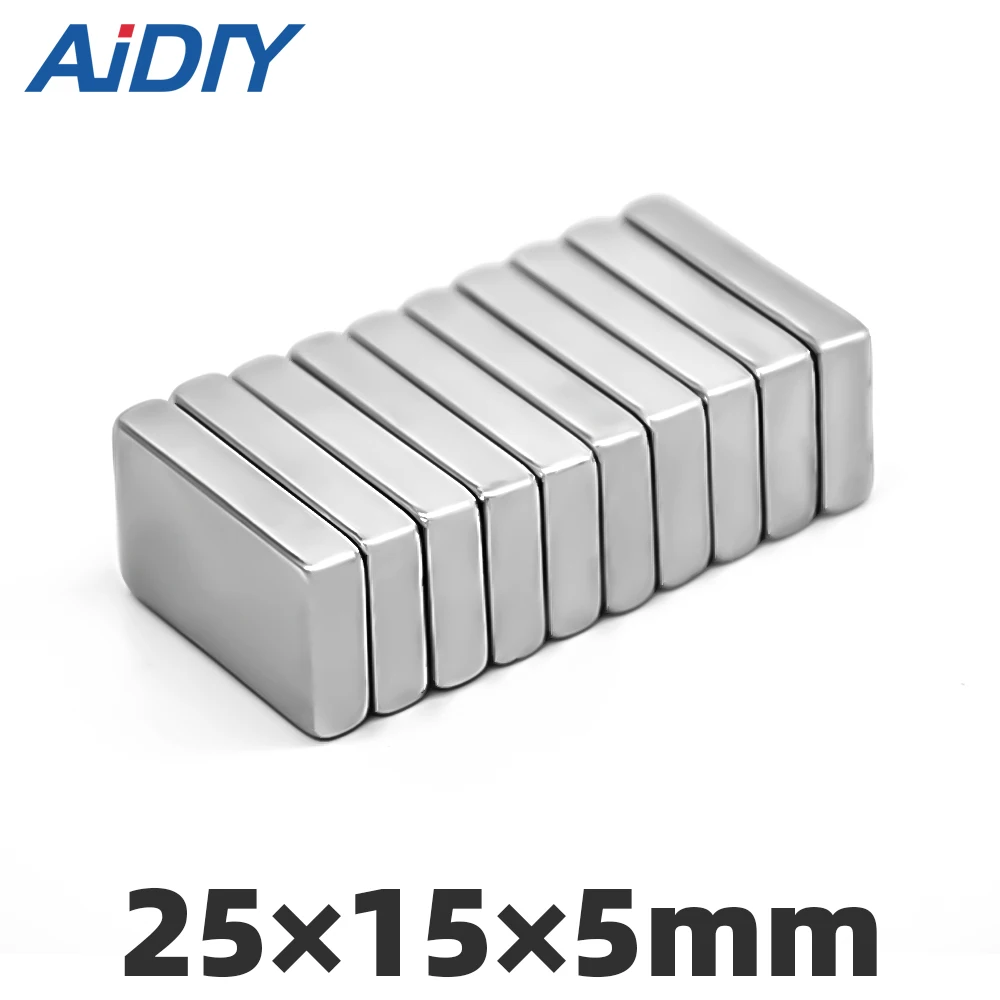 

AI DIY 5/10/50Pcs 25x15x5mm N35 Strong Rectangular Neodymium Magnets Permanent Small Super Powerful Magnets Block 25 * 15 *5mm