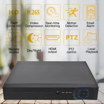 

Network Hard Disk Video Recorder 4CH 1080P HD POE NVR H.265 Net-Harddisk Video Recorder for ONVIF 100-240V