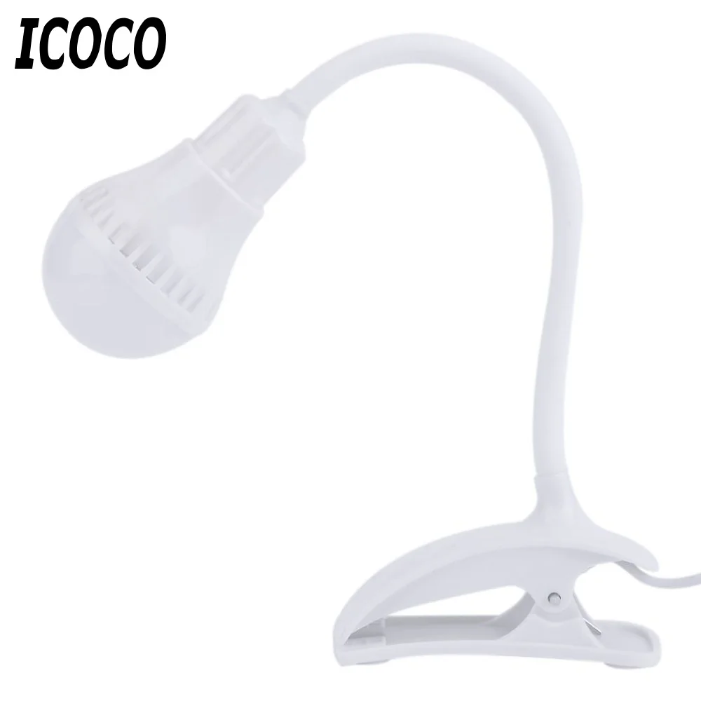 ICOCO 2018 супер яркий светодиодный настольная лампа на прищепке USB Перезаряжаемые