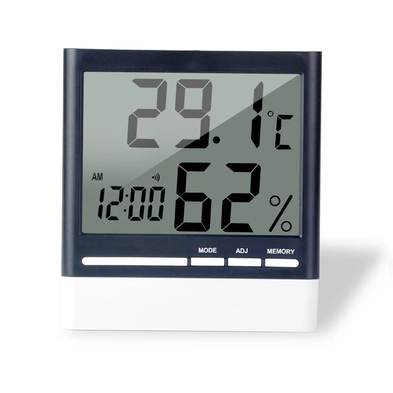 

DIDIHOU Digital Electronic Thermometer Hygrometer Temperature Humidity Monitor Stand Bracket Hanging Alarm Clock Indoor Home Use
