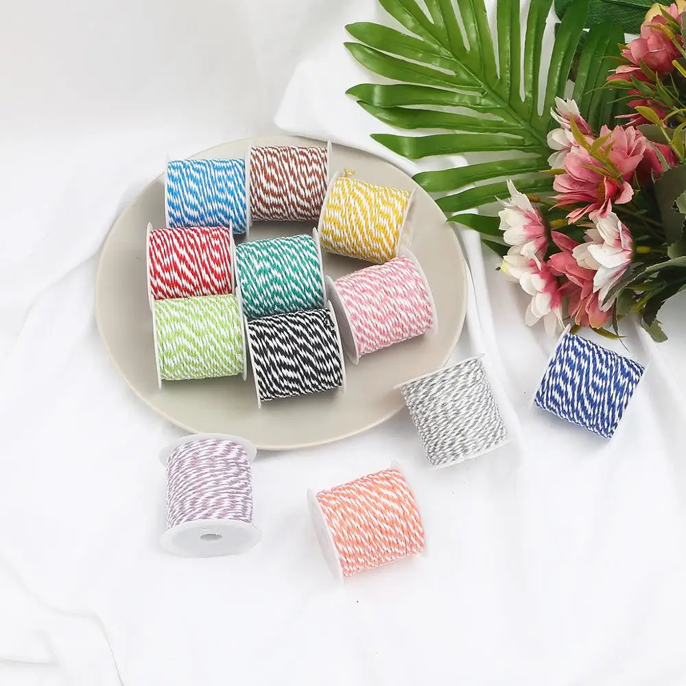 Cotton Rope 1.5mm Baker Twine Cord Christmas Wedding Decoration Gift Packaging 10Meters/roll