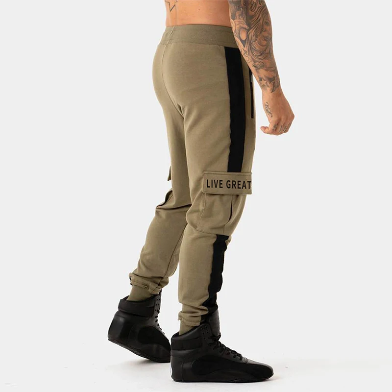 black casual trousers Men Pants Fitness Casual Elastic Pants men Bodybuilding Clothing Casual Joggers Sweats Pants Summer muscle men's training pants black casual pants