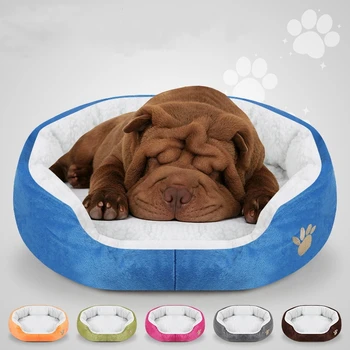 

Soft Plush Winter Dog Bed Round Cat Bed Warm Puppy Cushion Chihuahua Teddy Small Dogs Bed House Pet Bed for Dogs Cat Katten Pug