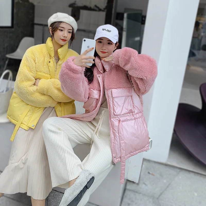 

Photo Shoot Best Friend-2019 Bright Surface ke li rong New Style Korean-style down Jacket Women's Hooded Long Cotton Coat down C