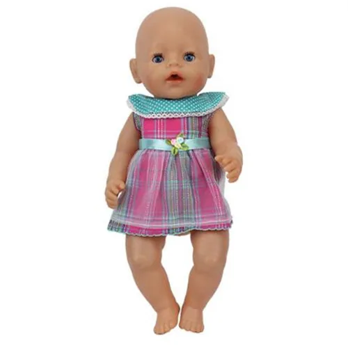 Модное милое платье, костюм, подходит для 43 см, Детская кукла, 17 дюймов, Одежда для кукол, детский лучший подарок на день рождения