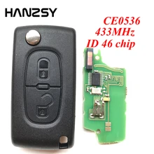 2 кнопки 433 Мгц дистанционный ключ для PEUGEOT 307 408 807 3008 308 207