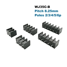 

2/5Pcs Barrier Screw PCB Terminal Block Pitch 8.25mm 35C-B Morsettiera Straight 2/3/4/5/6Pin Wire Connector Bornier Cable 2.5mm2