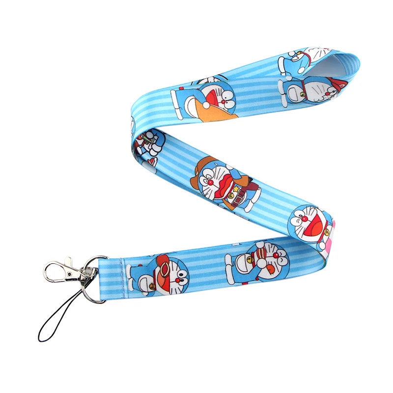 K194 20 шт./партия Doraemon Робот кошка шнур телефон веревочные брелоки телефон шнурок для ключей ID карты ремешки шеи