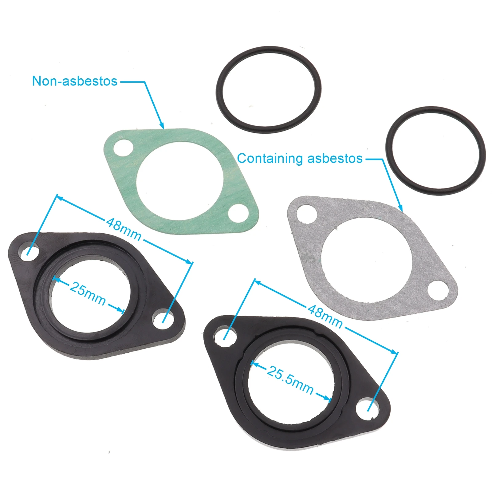 Carburetor Intake Manifold Gasket 1Set 25mm 26mm Carburetor Intake Manifold Pipe Gasket Spacer Seal for Chinese 110cc 125cc 140cc Engine XR CRF SSR Dirt Pit Bike