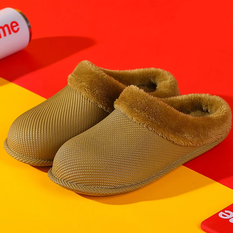 

Woman's Winter Slippers Large Size 43-45 EVA Waterproof House Slippers Women 8 Colors Plush Cozy Unisex Shoes Woman