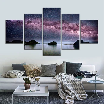 

Wall Art Canvas Poster and Print Canvas Painting Decorative Starry sky landscape Pictures for Living Room Home Decor