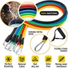11 Pieces Yoga Resistance Bands Set Power Rubber Elastic Tube Expander Home Gym Fitness Workout Exerciser Pull Up Strength Ropes 6