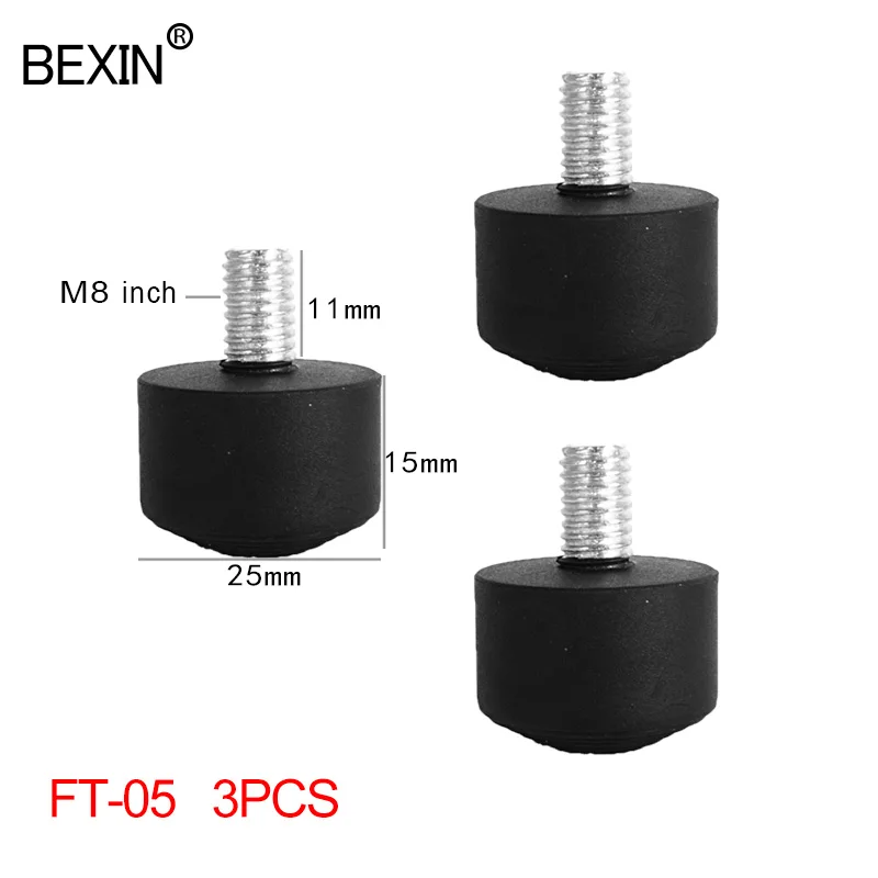 Треноги для ног 3/"& M8& 1/4" винт резиновый сменный коврик аксессуары для камеры для профессионального штатива монопод - Цвет: FT05  3PC