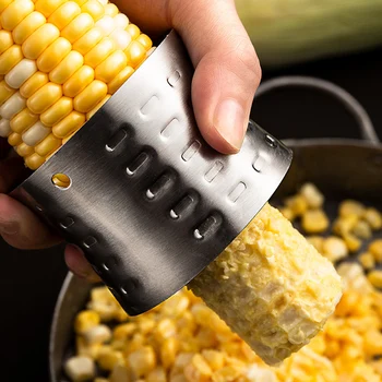 

Corn Stripper Cutter Stainless Steel Cob Corn Peeler Round Corn Kernel Cutter Slicer Corn Stripping Tools Kitchen Accessories