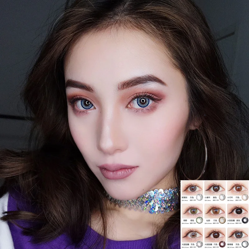 Diopter myopia Beautiful Pupil Color Contact Lenses Prescription Female