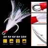 Treble Fishing Hooks 10pcs Treble Hooks With Feather Tackle Fishing Hook Stronger Carbon Steel Barbed Fishhooks Pesca Accessary ► Photo 2/6