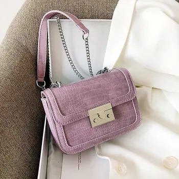 

Stone pattern PU Leather Three floors Crossbody Bags For Women 2020 Fashion Small Shoulder Bag Female Handbags And Purses